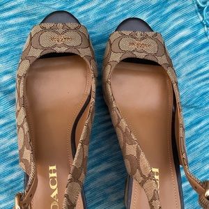 Signature Tan Coach Wedges